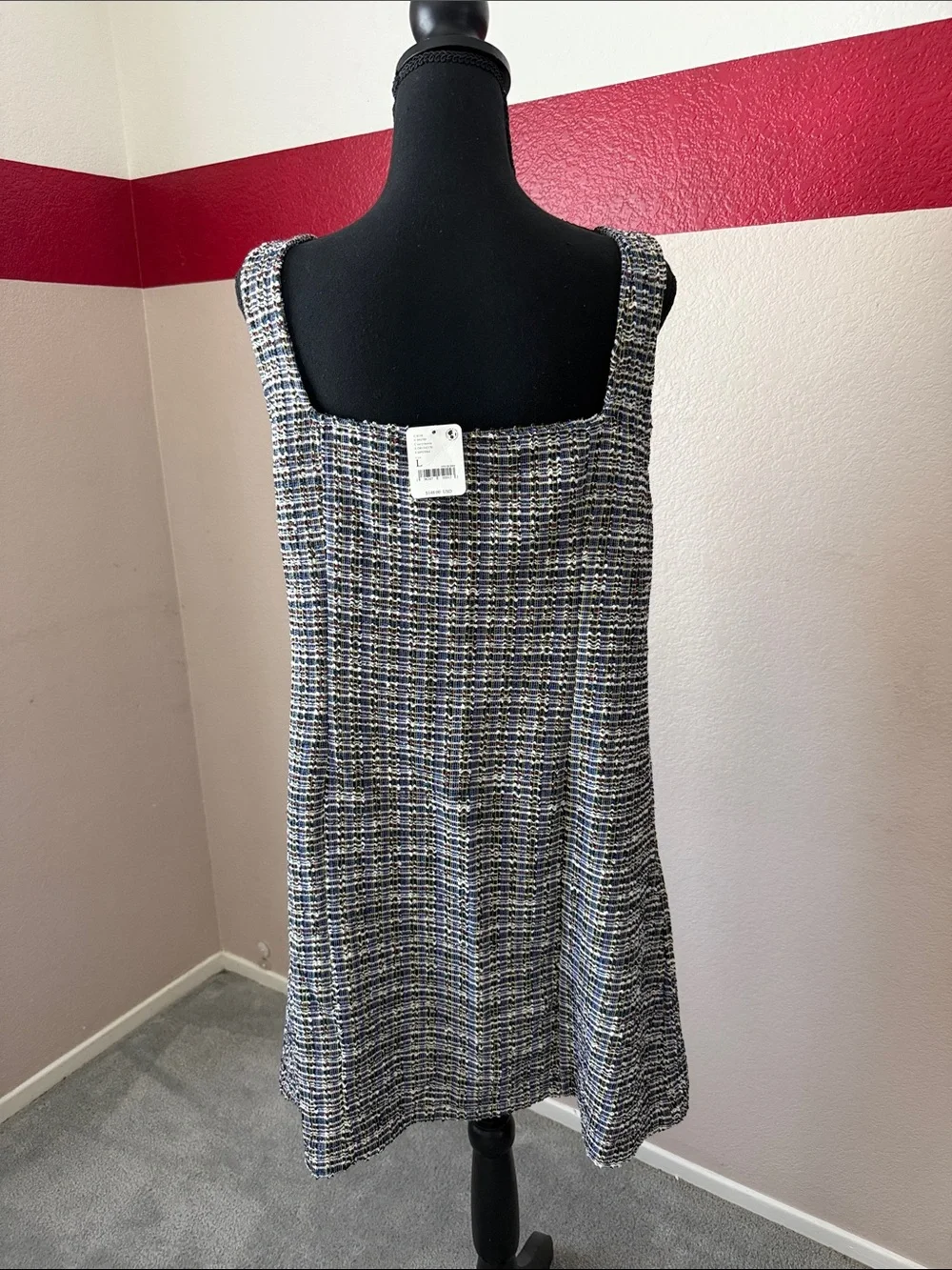 Free People Multi-Colored Tweed Mini Dress w/ Pockets | Sz L